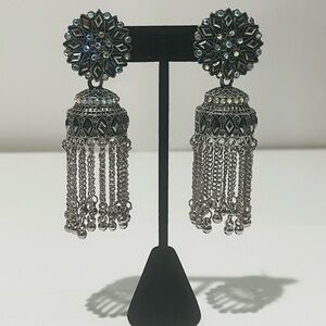 Elegant Silver earrings for women | long earring |